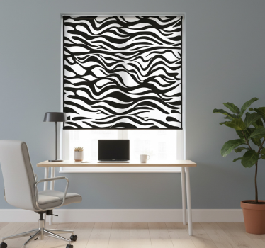 Roleta do kancelárie so vzorom zebra pruhy - Tenstickers