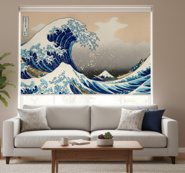 Roleta do obývačky hokusaiho vlna fotomurál - Tenstickers