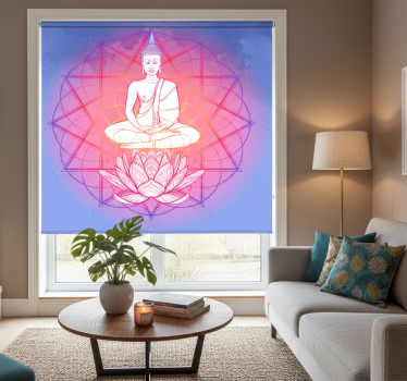 Roleta do obývačky meditujúca mandala budhu - Tenstickers