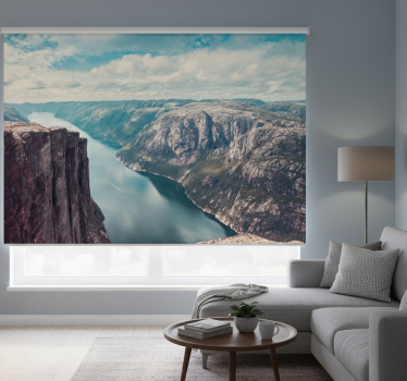 Roleta do obývačky nórske fjordy - Tenstickers