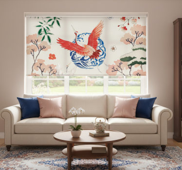 Roleta do obývačky v štýle chinoiserie - Tenstickers