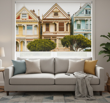 Roleta do obývačky v štýle vintage domov san francisca - Tenstickers
