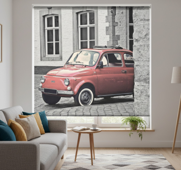 Roleta do obývačky vintage starý fiat 500 - Tenstickers