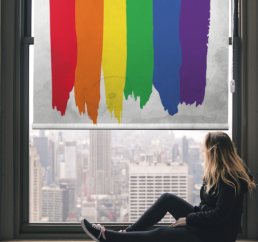 roleta pre teenagera dúhové pruhy štetcom - Tenstickers