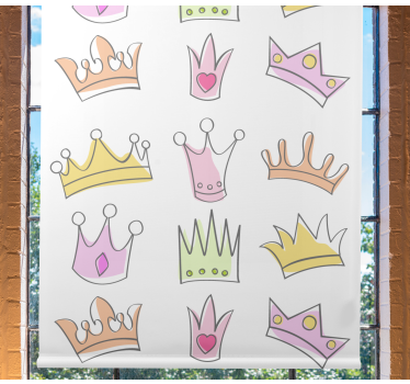 roleta do detskej izby motív vzoru koruny - Tenstickers