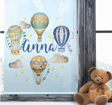 roleta na mieru teplovzdušné balóny s menom - Tenstickers