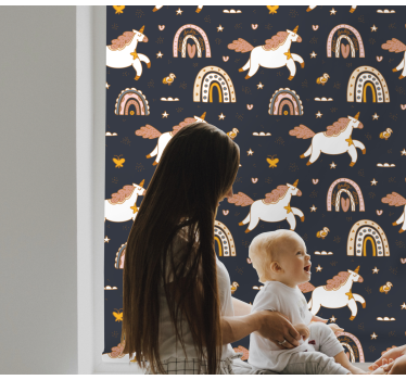 roleta do detskej izby očarujúci motív jednorožca - Tenstickers