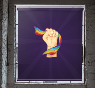originálna roleta päsť drží dúhu - Tenstickers