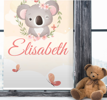 Roleta do detskej izby s menom baby koala - Tenstickers
