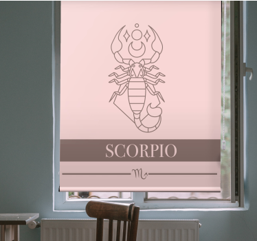 Roleta na okno design zverokruhu v ružovej farbe - Tenstickers