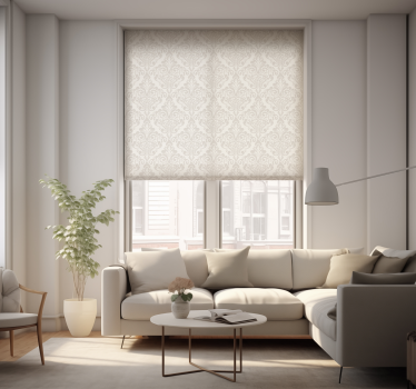 roleta do obývačky biely damask - Tenstickers