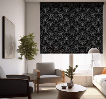 roleta do obývačky elegantné čierne art deco - Tenstickers