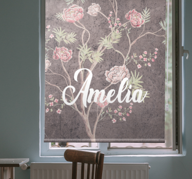 roleta na okno kvety personalizovaná kvetinová elegancia - Tenstickers