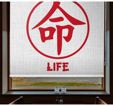 roleta s citátmi život v červenom japonský znak - Tenstickers