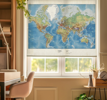 roleta mapa sveta mercator - Tenstickers