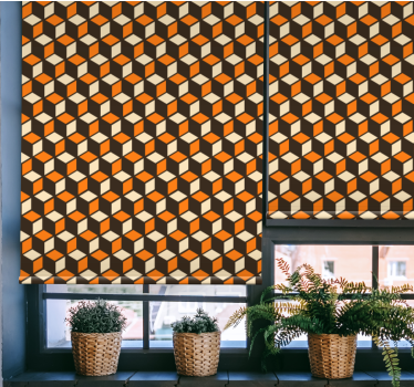 moderná roleta geometrický motív kocky - Tenstickers