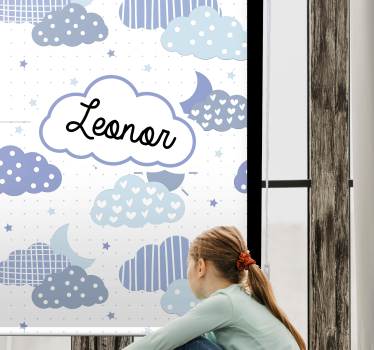 roleta s oblakmi personalizovaný cloudový vzor - Tenstickers