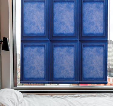 vzorovaná roleta elegantné modré panely - Tenstickers