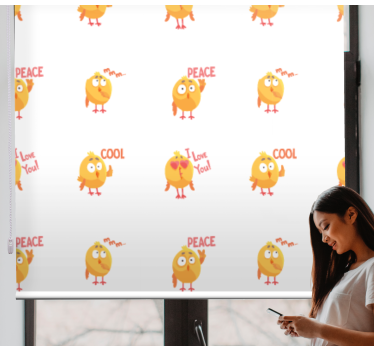 roleta so zvieratami milé vtáky výrazy - Tenstickers