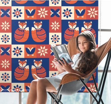 roleta so zvieratami očarujúce líščie vzory - Tenstickers