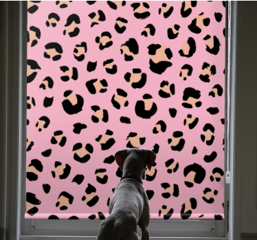 Ružový kreslený leopardí vzor pre deti Rolety - Tenstickers