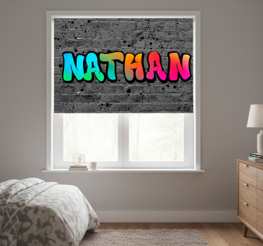 Sivá roleta dúhové meno na tehly - Tenstickers