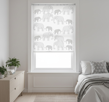 Sivá roleta minimalistické slony - Tenstickers