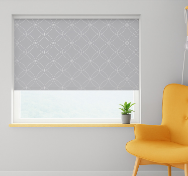 Škandinávska roleta šedé geometrické abstraktné kvety - Tenstickers