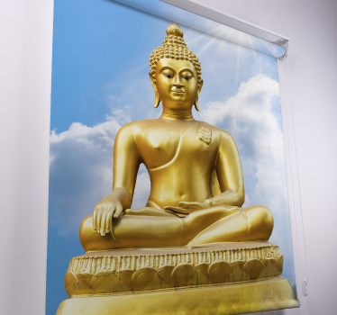 Slnečný budha zen modro Rolety - Tenstickers