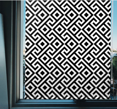 vzorovaná roleta geometrická čierna biela - Tenstickers