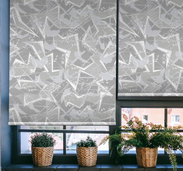 vzorovaná roleta geometrické šedé vzory - Tenstickers
