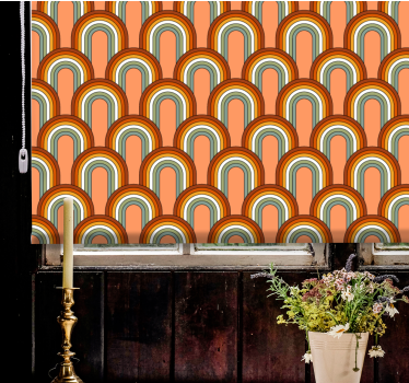 Retro roleta s architektonickými vzormi - Tenstickers
