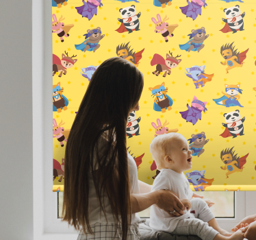 zábavná roleta superhrdinské zvieracie postavy - Tenstickers