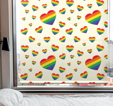 Roleta láska vzor srdiečok lgtb - Tenstickers
