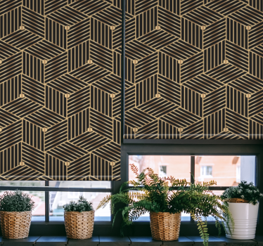 Zlatý geometrický vzor deco Roleta elegancia - Tenstickers