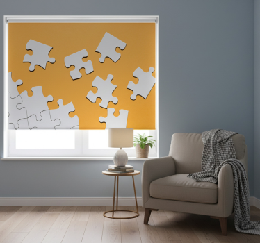 Žltá roleta puzzle dieliky na stene - Tenstickers