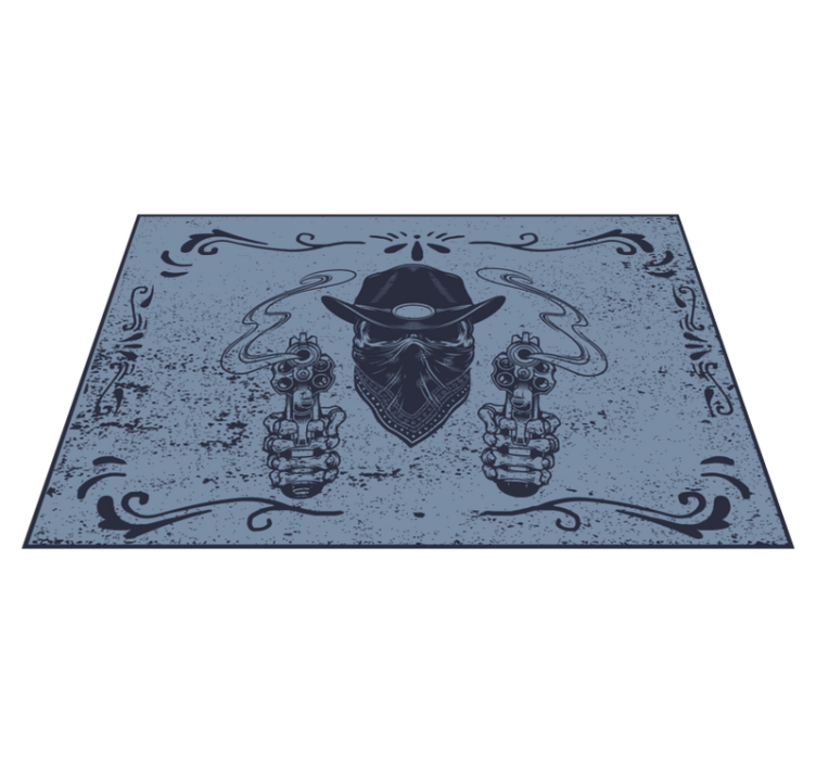 Originálne prestieranie cowboyská tvár s pištoľami - Tenstickers