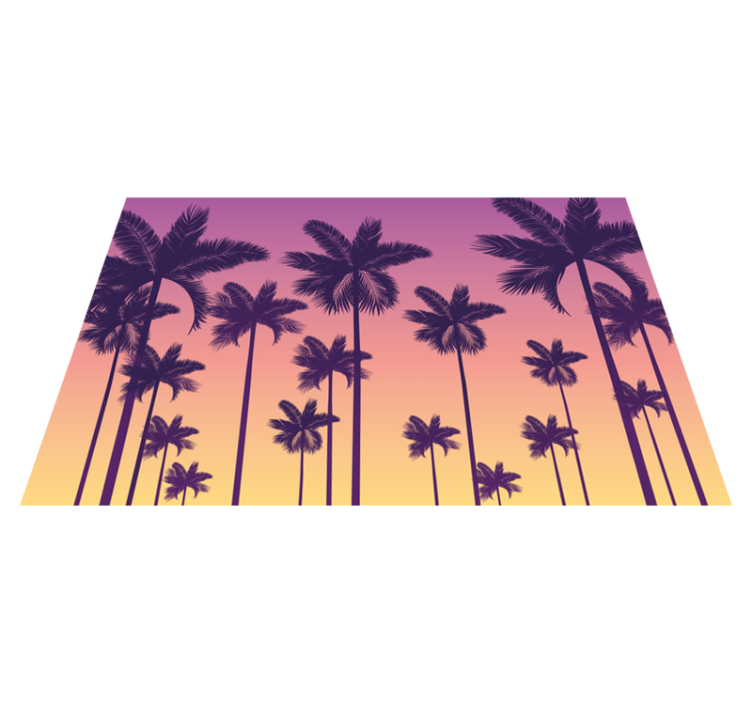 Originálne prestieranie palm tree sunset - Tenstickers