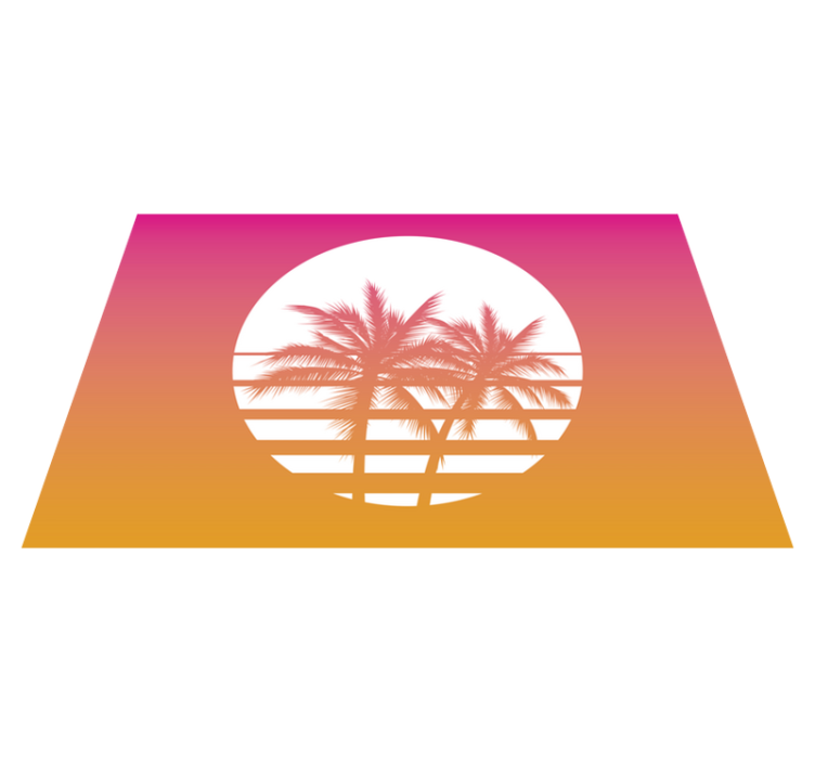 Originálne prestieranie palm tree súmrak - Tenstickers