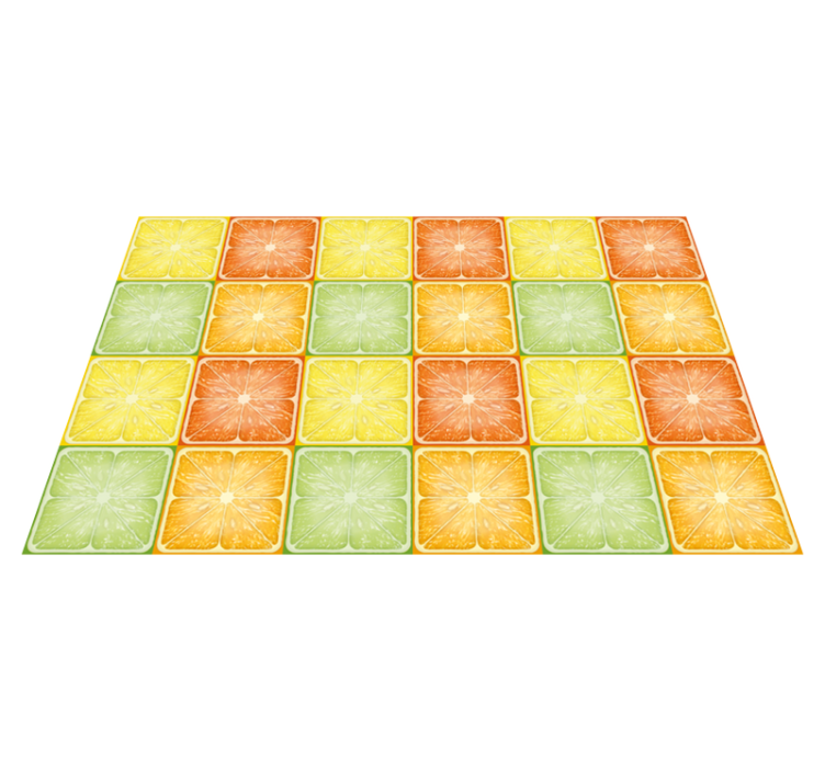 Citrusové štvorce farebné prestierania - Tenstickers