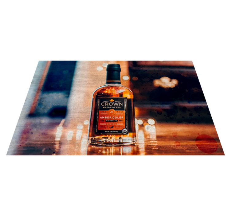 Fľaša vinylových prestieraní z javorového sirupu - Tenstickers