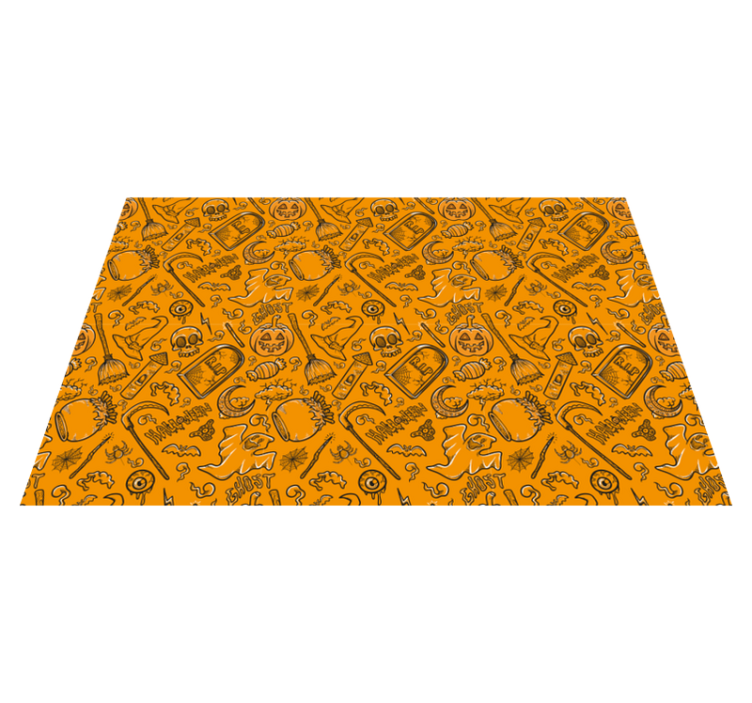 Duchovia, tekvice a pavúky halloweenské prestieranie - Tenstickers