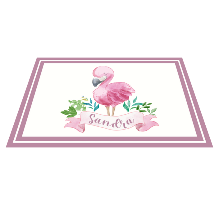 Prestieranie s menom flamingo s mašľou - Tenstickers