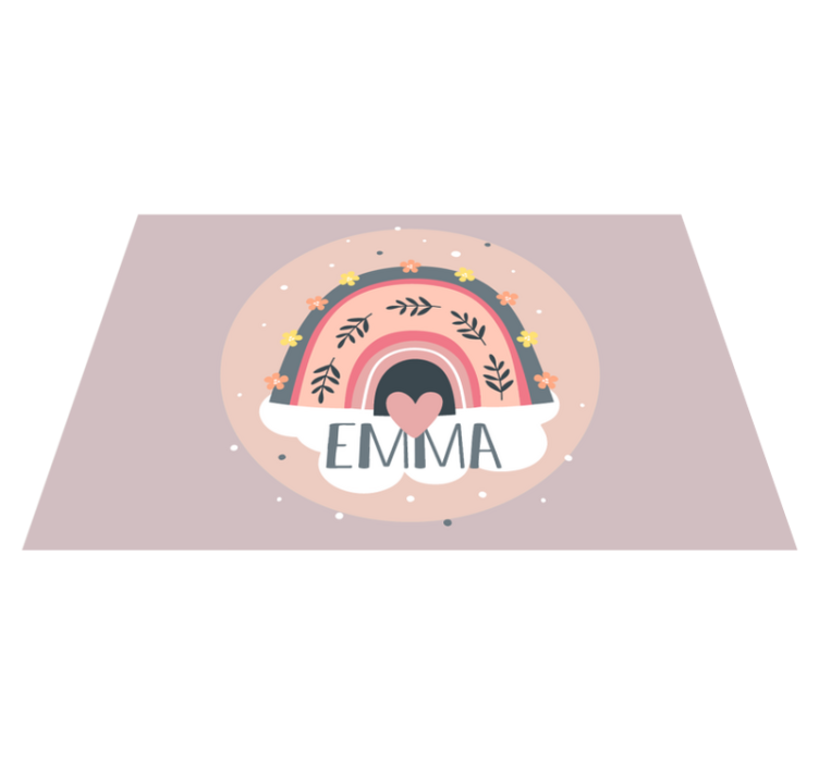 Detské prestieranie dúhový kvetinový dizajn - Tenstickers