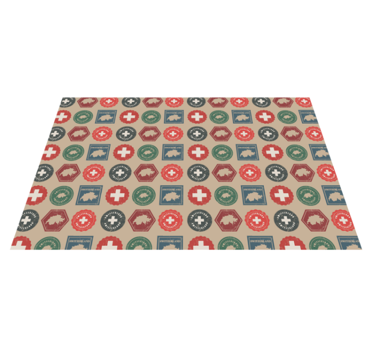 Originálne prestieranie so švajčiarskymi pečiatkami - Tenstickers