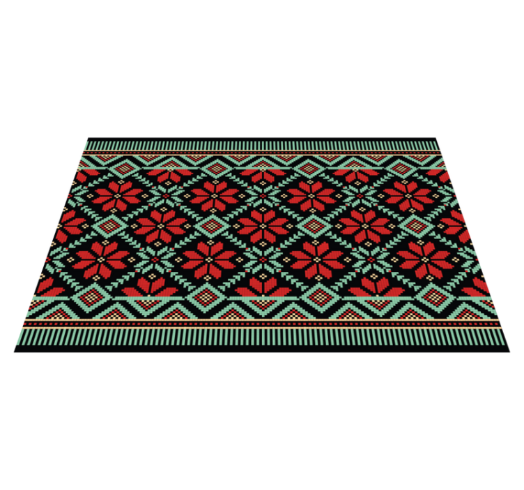 ľudový vzor kvetinové prestierania - Tenstickers