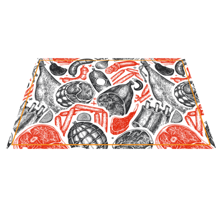 Originálne prestieranie s potlačou jedla - Tenstickers