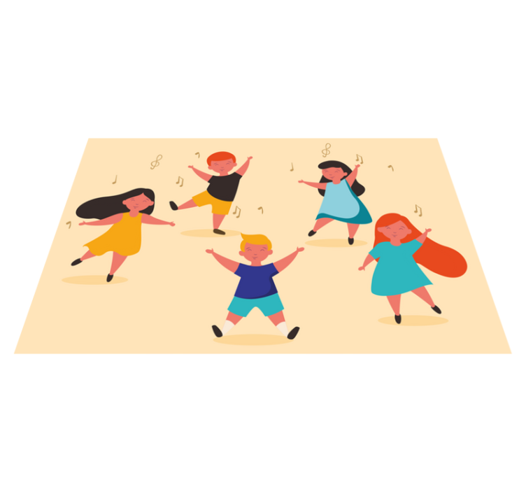 Deti tancujú domáce prestierania - Tenstickers