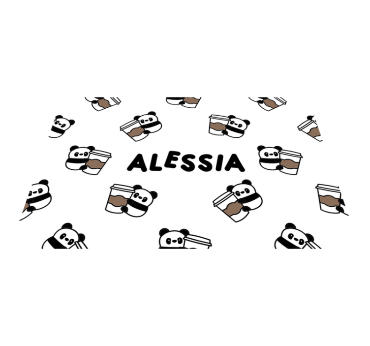 Pandy s menom prispôsobenými prestieraniami - Tenstickers