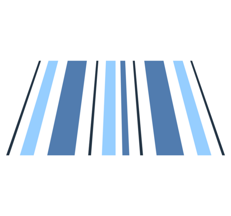 Moderné prestieranie na stôl pruhované modré - Tenstickers